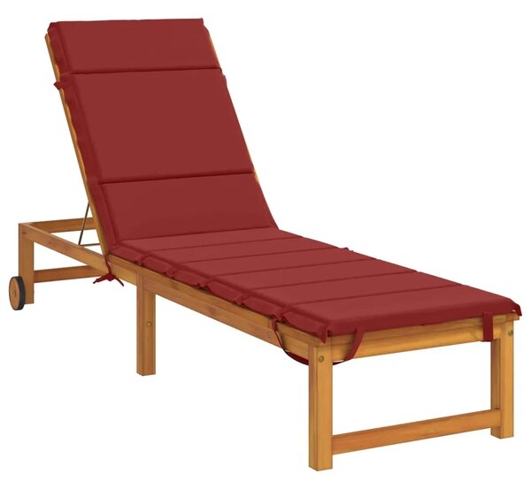 Jastučić za ležaljku GEMERT 100% poliester Vinska crvena - boja crnog vina 200 x 60 x 3 cm Poliester