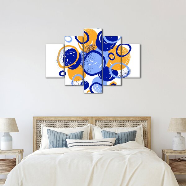 Slika - Svijetli motiv s krugovima (150x105 cm)
