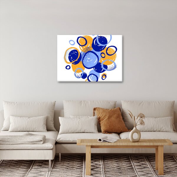 Slika - Svijetli motiv s krugovima (70x50 cm)