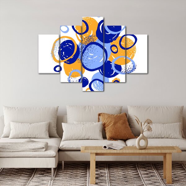 Slika - Svijetli motiv s krugovima (150x105 cm)