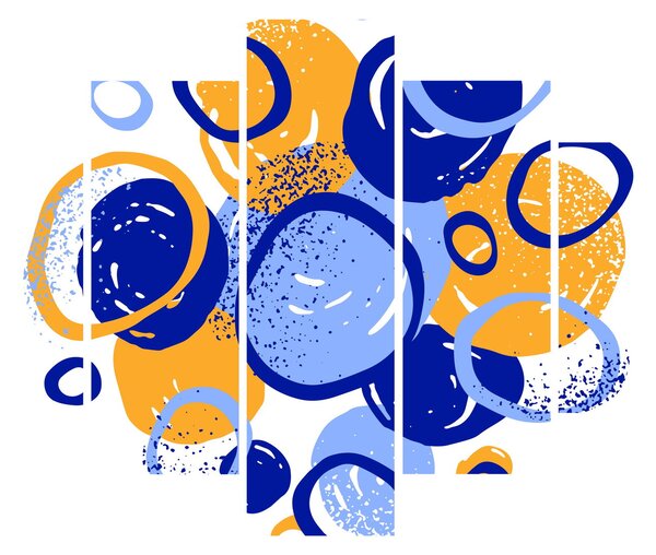 Slika - Svijetli motiv s krugovima (150x105 cm)