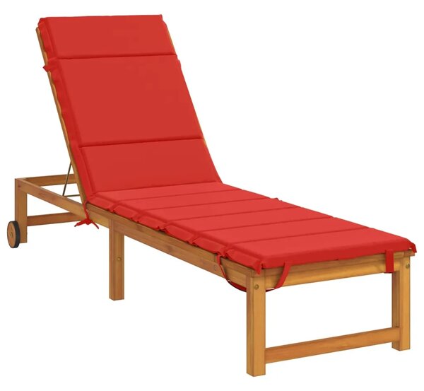 Jastučić za ležaljku GEMERT 100% poliester Crvena - Crvena 200 x 50 x 3 cm Poliester