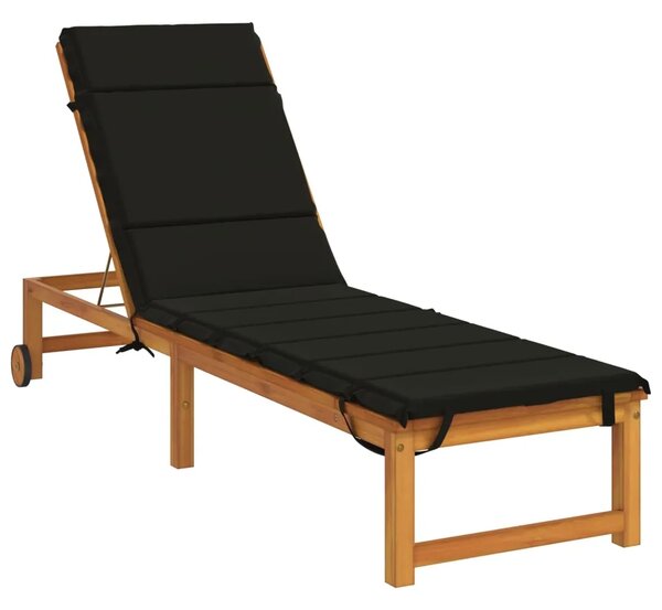 Jastučić za ležaljku GEMERT 100% poliester Crna 200 x 55 x 3 cm - Crna 200 x 55 x 3 cm Poliester