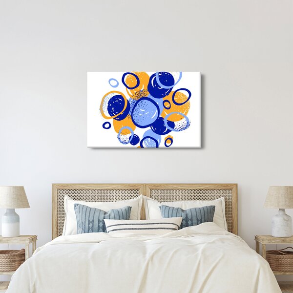 Slika - Svijetli motiv s krugovima (90x60 cm)