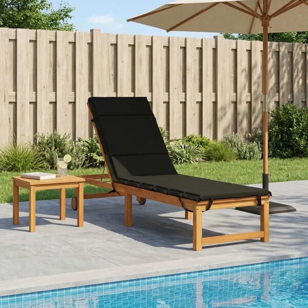 Jastučić za ležaljku GEMERT 100% poliester Crna 200 x 55 x 3 cm - Crna 200 x 55 x 3 cm Poliester