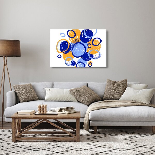 Slika - Svijetli motiv s krugovima (90x60 cm)