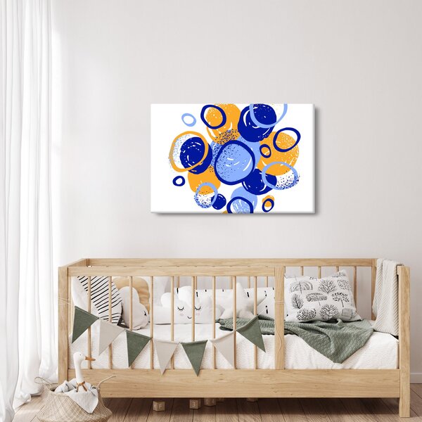 Slika - Svijetli motiv s krugovima (90x60 cm)