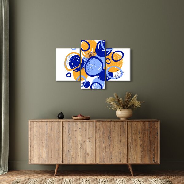 Slika - Svijetli motiv s krugovima (90x60 cm)