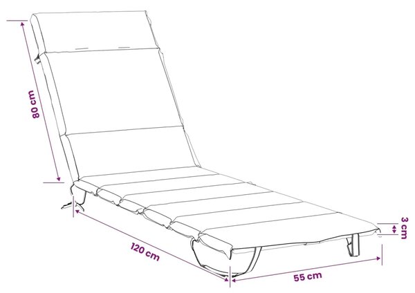 Jastučić za ležaljku GEMERT 100% poliester Svijetlo zelena - Svijetlo zelena 200 x 55 x 3 cm Melange
