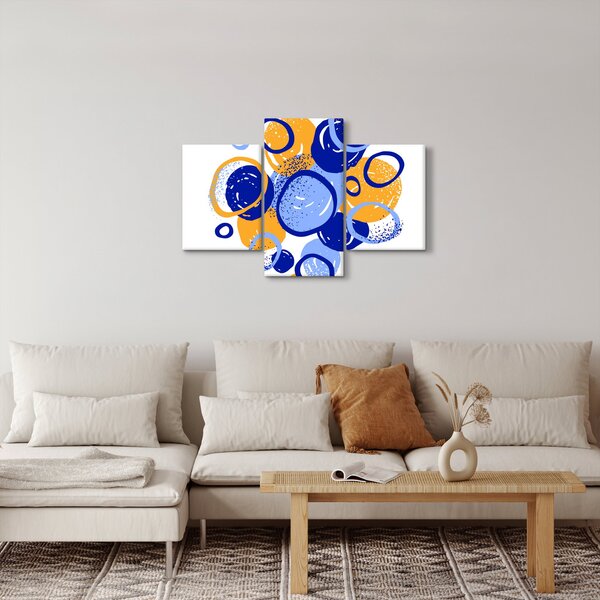 Slika - Svijetli motiv s krugovima (90x60 cm)
