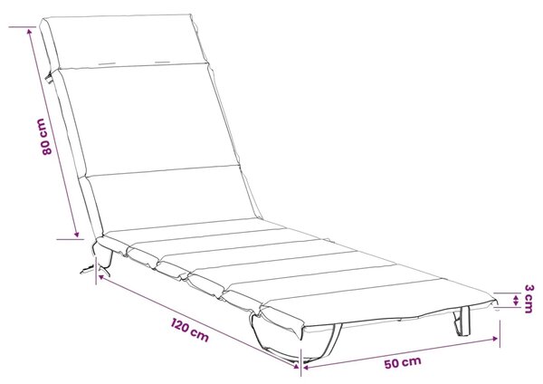 Jastučić za ležaljku GEMERT 100% poliester Crvena - Crvena 200 x 50 x 3 cm Poliester