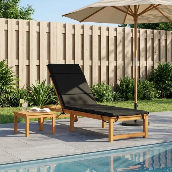 Jastučić za ležaljku GEMERT 100% poliester Crna 200 x 55 x 3 cm - Crna 200 x 55 x 3 cm Melange