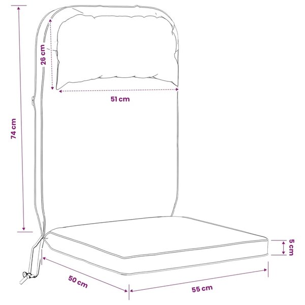 Jastuk za Adirondack stolicu 100% poliester Crvena - Crvena Poliester