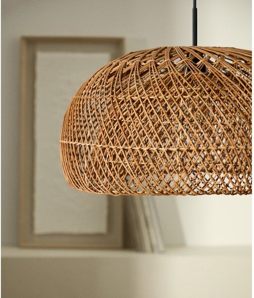 Sjenilo od ratana u prirodnoj boji ø 60 cm Isora – Kave Home