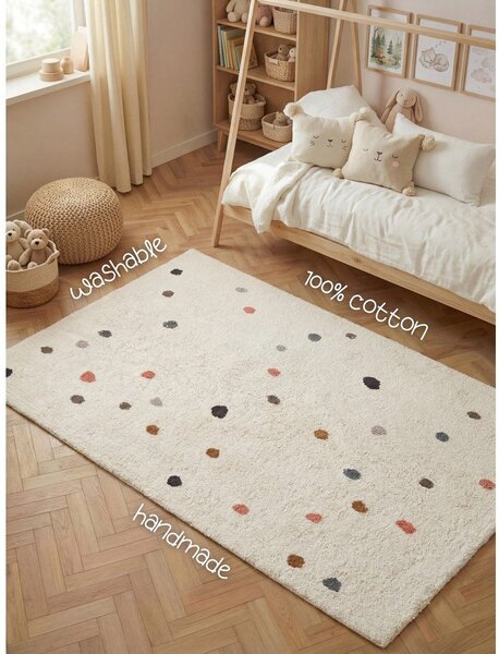Krem periv/ručno rađen pamučan dječji tepih 140x200 cm Snuggle Pippo – Hanse Home