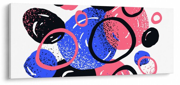 Slika - Motiv sa krugovima u žarkim bojama (120x50 cm)