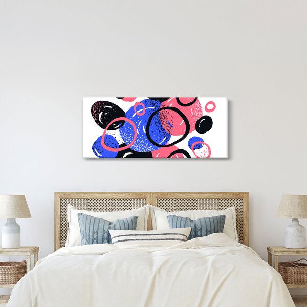 Slika - Motiv sa krugovima u žarkim bojama (120x50 cm)