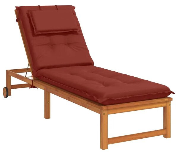 Jastučić za ležaljku GEMERT 100% poliester Crvena - Crvena 190 x 50 x 9 cm Melange