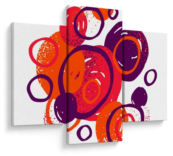 Slika - Motiv s krugovima u toplim bojama (90x60 cm)