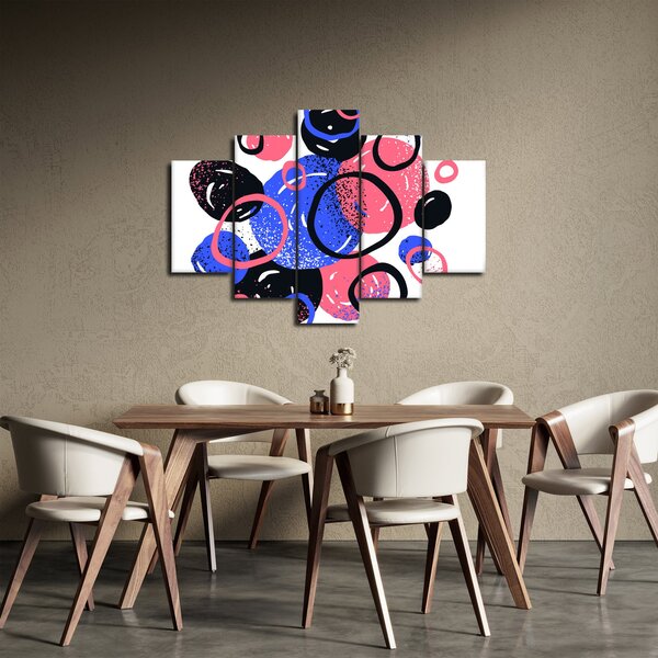 Slika - Motiv sa krugovima u žarkim bojama (150x105 cm)