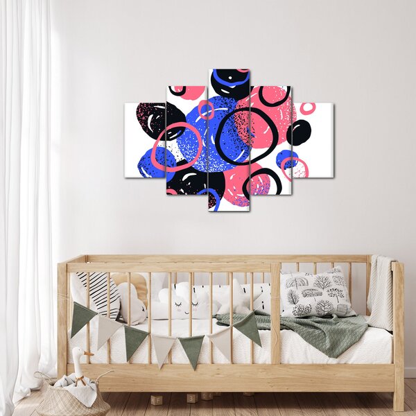 Slika - Motiv sa krugovima u žarkim bojama (150x105 cm)