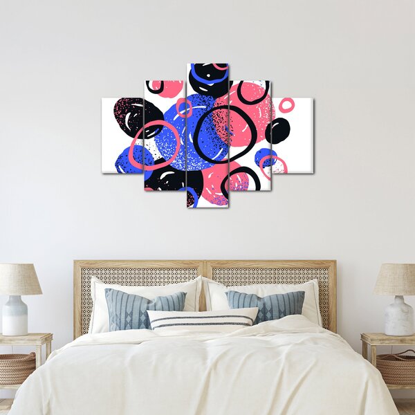 Slika - Motiv sa krugovima u žarkim bojama (150x105 cm)