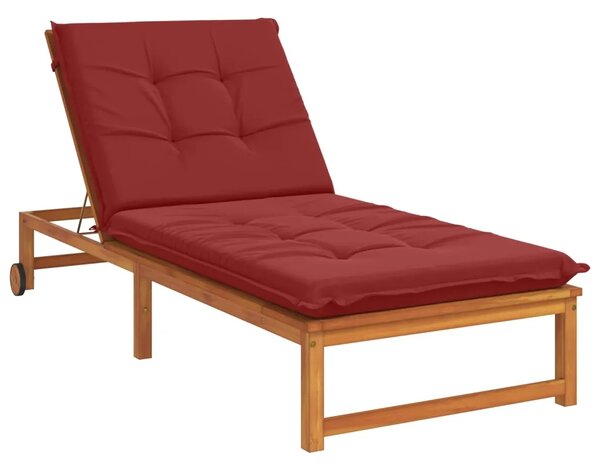 Jastučić za ležaljku GEMERT 100% poliester Vinska crvena - boja crnog vina 190 x 90 x 9 cm Poliester