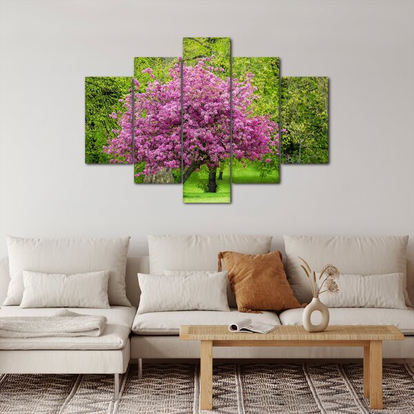 Slika cvjetajućeg stabla na livadi (150x105 cm)