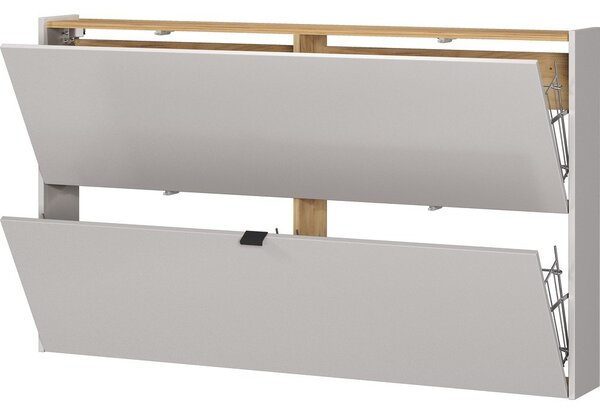 Krem preklopni/viseći ormarić za cipele u dekoru hrasta 140x83x18 cm Ameca – Germania