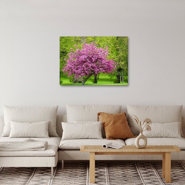 Slika cvjetajućeg stabla na livadi (70x50 cm)