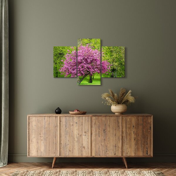 Slika cvjetajućeg stabla na livadi (90x60 cm)