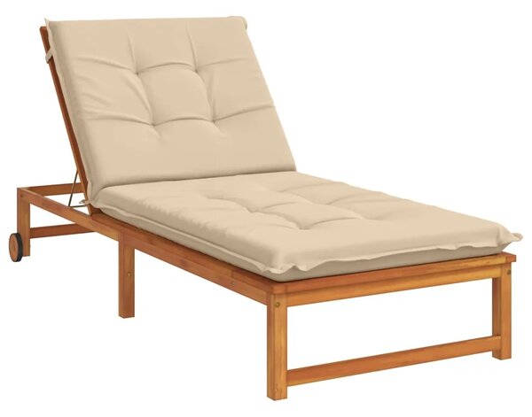 Jastučić za ležaljku GEMERT 100% poliester Krem 190 x 80 x 9 cm - Krem 190 x 80 x 9 cm Melange