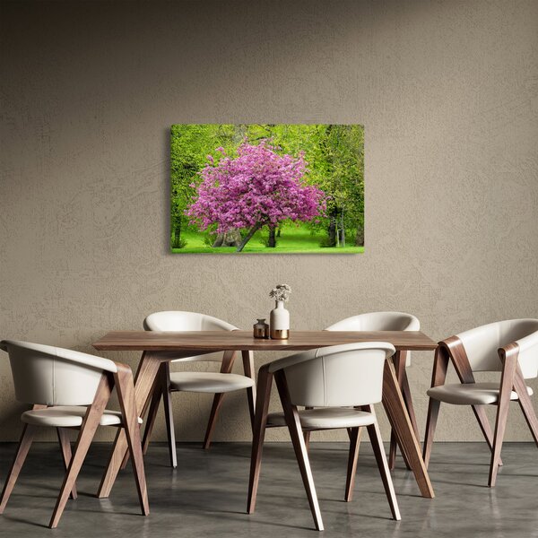 Slika cvjetajućeg stabla na livadi (90x60 cm)