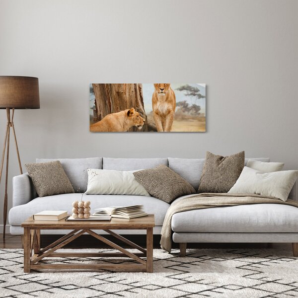 Slika - dvije lavice (120x50 cm)