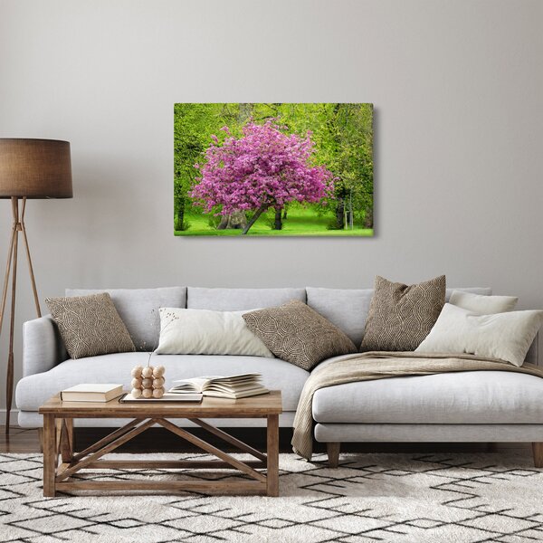 Slika cvjetajućeg stabla na livadi (90x60 cm)