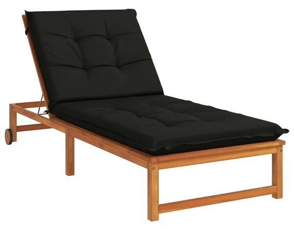 Jastučić za ležaljku GEMERT 100% poliester Crna 190 x 70 x 9 cm - Crna 190 x 70 x 9 cm Melange