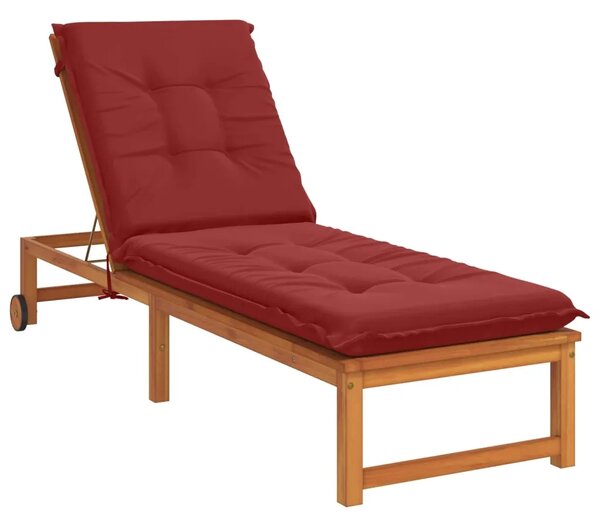 Jastučić za ležaljku GEMERT 100% poliester Vinska crvena - boja crnog vina 190 x 60 x 9 cm Poliester