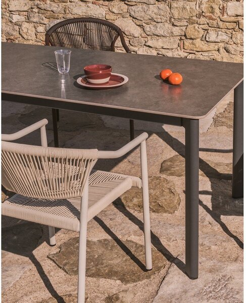 Vrtni stol s kamenom pločom stola 100x220 cm Anafi – Kave Home