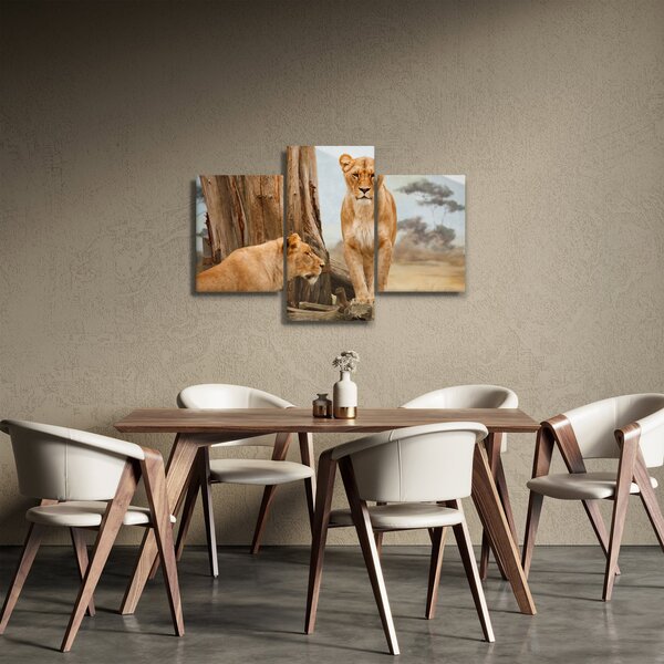 Slika - dvije lavice (90x60 cm)