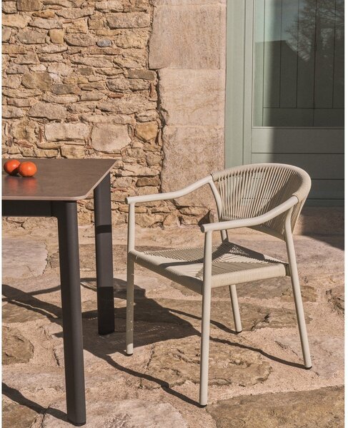 Vrtni stol s kamenom pločom stola 100x220 cm Anafi – Kave Home