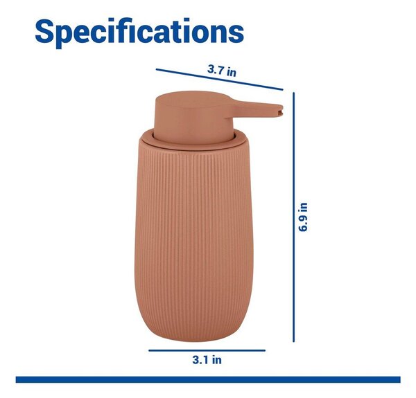 Smeđi plastičan dozator sapuna 400 ml Fablo – Wenko