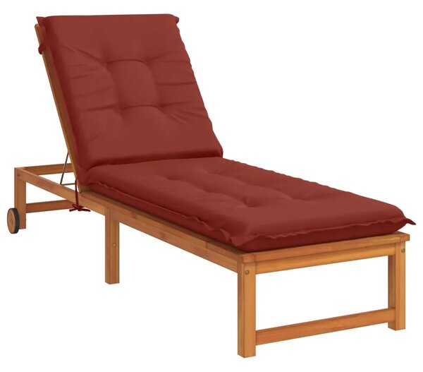 Jastučić za ležaljku GEMERT 100% poliester Crvena - Crvena 190 x 60 x 9 cm Melange