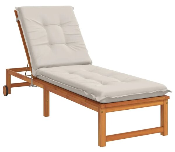 Jastučić za ležaljku GEMERT 100% poliester Bijela - Bijela 190 x 50 x 9 cm Melange