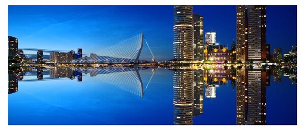 Slika - noćni Rotterdam (120x50 cm)