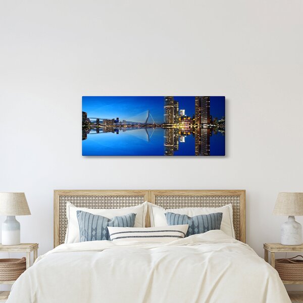 Slika - noćni Rotterdam (120x50 cm)
