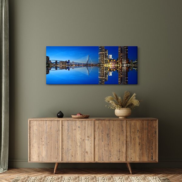 Slika - noćni Rotterdam (120x50 cm)