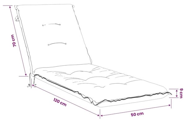 Jastučić za ležaljku GEMERT 100% poliester Svijetlo zelena - Svijetlo zelena 190 x 50 x 9 cm Melange
