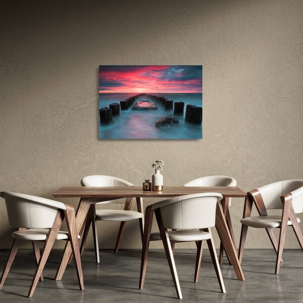 Staklena slika - Stijene u moru (70x50 cm)