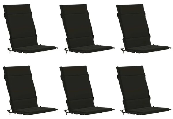 Jastuk za stolac s visokim naslonom GEMERT 6 kom. - Crna (poliester) 120 x 50 x 3 cm 6