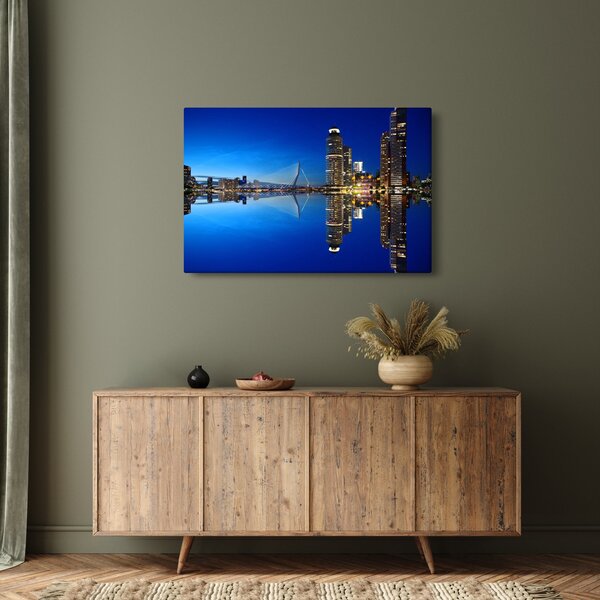 Slika - noćni Rotterdam (90x60 cm)